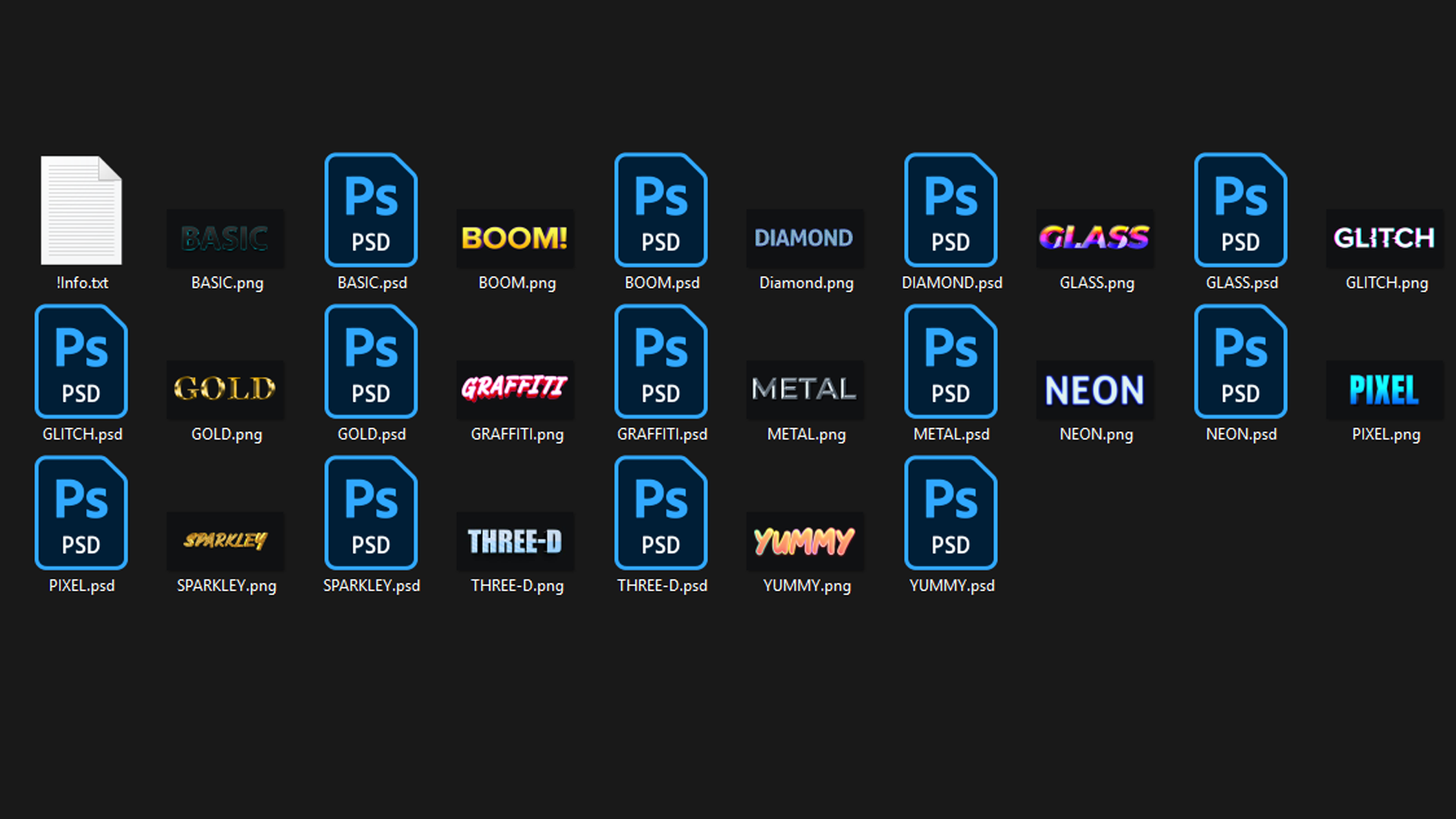 Windows Text Effects Free Editable Text Effects Pack | GFXRhino